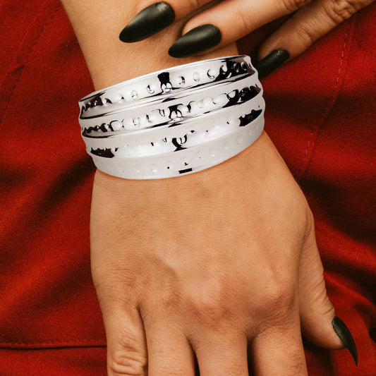 Hammered Metal Bangle Bracelet