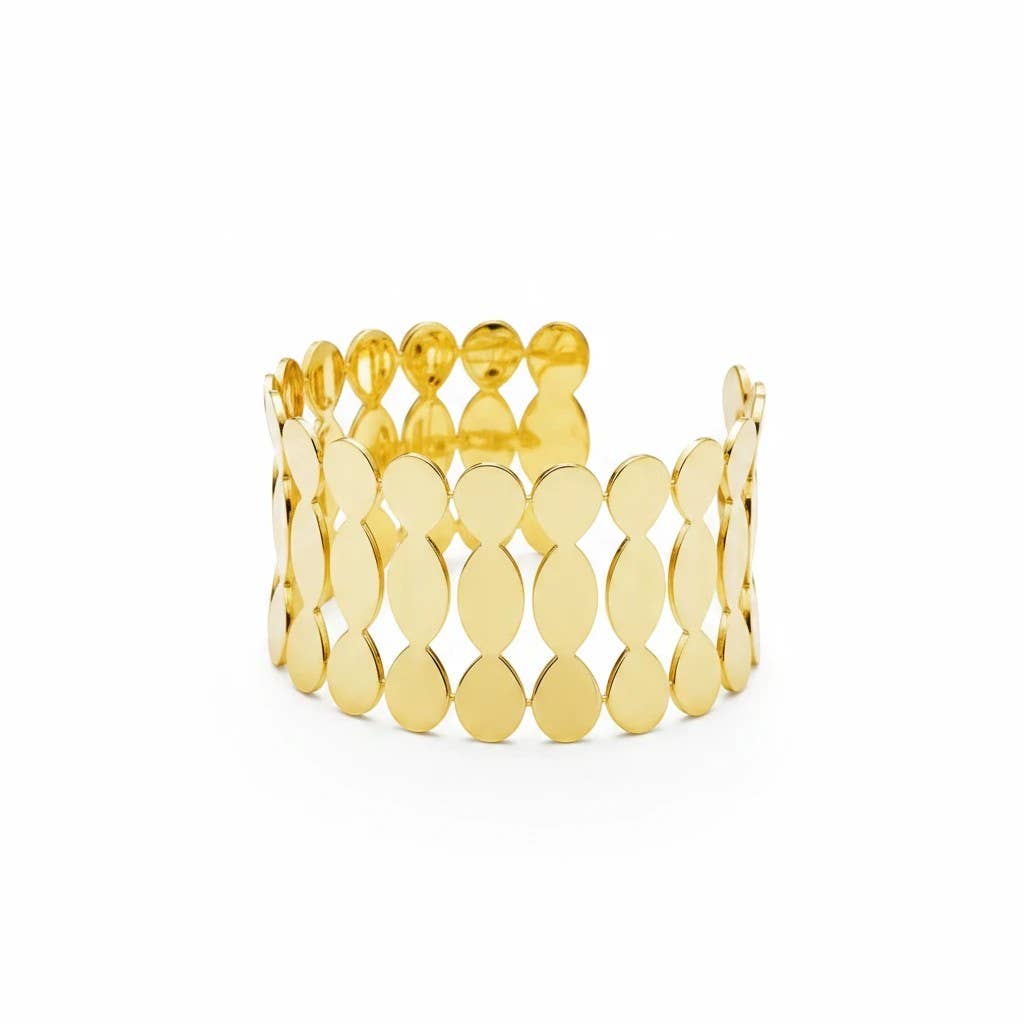 LSSGB443 Elegant Wide Cuff Bracelet Accessory