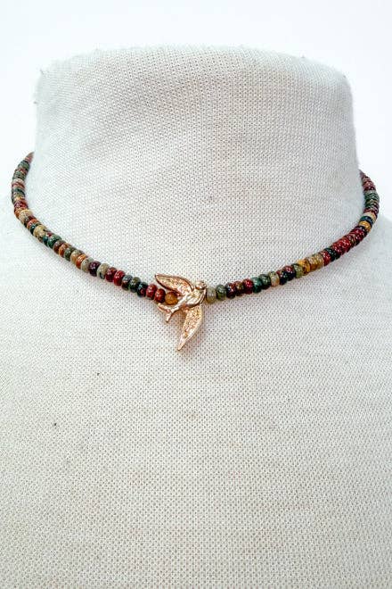 Lulu Necklace - Gray Agate 17”
