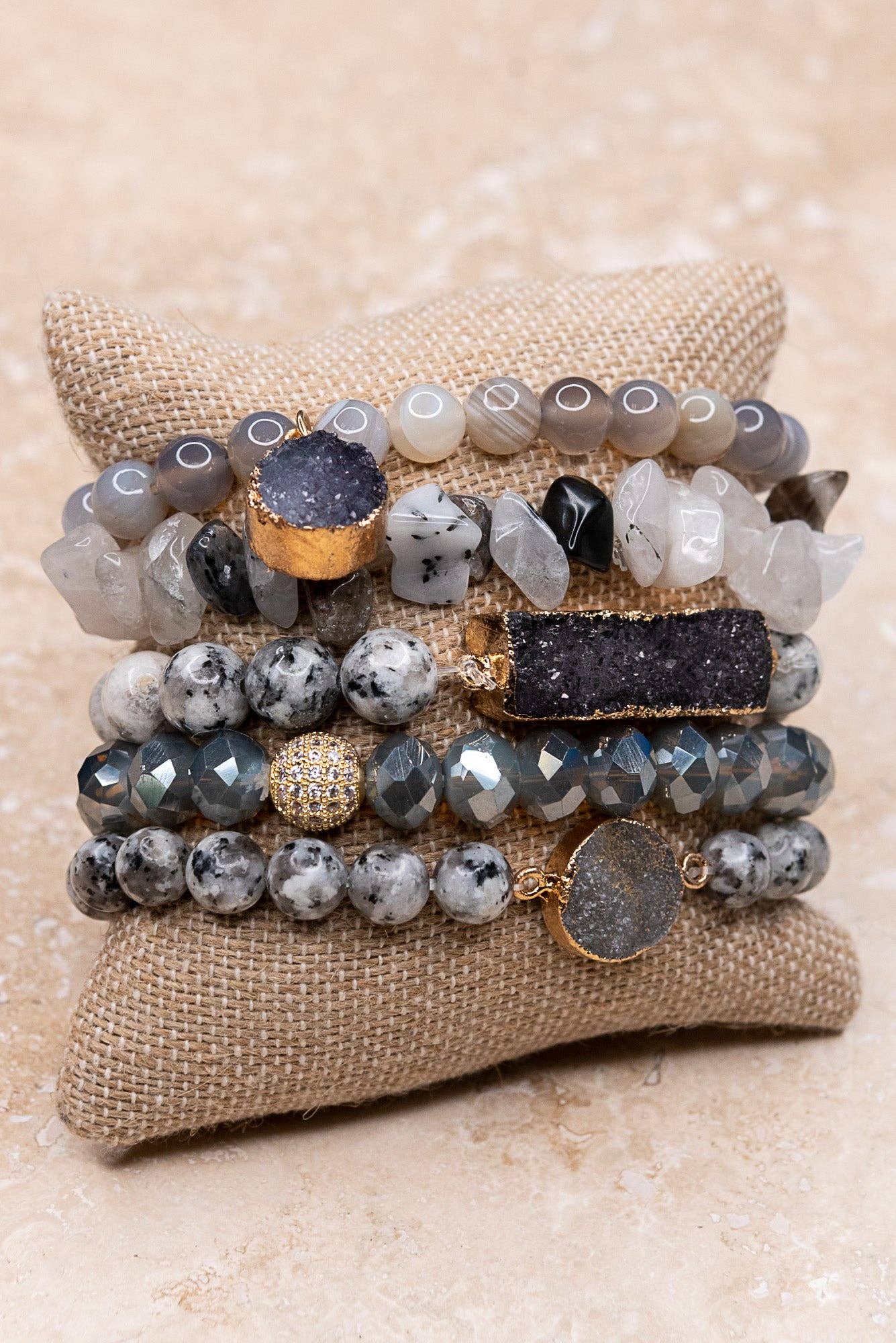 Ghana Bracelet Set in Grey