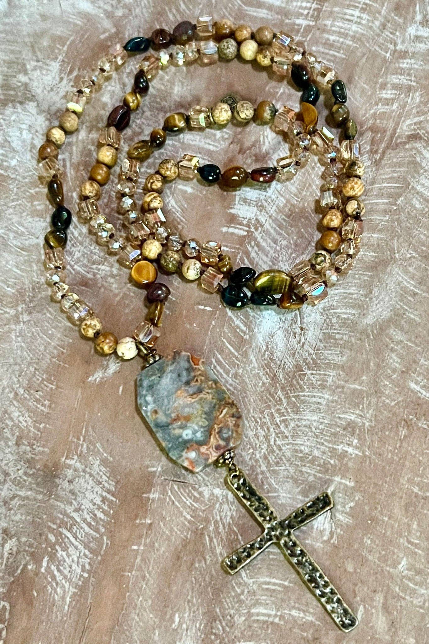 Stephanie Necklace Jasper or Amazonite