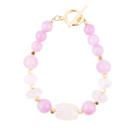 Rose Jade Toggle Bracelet