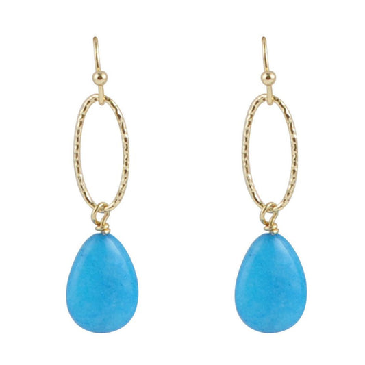 Sky Fall Blue Jasper Earring